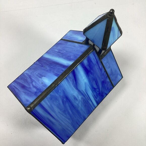 Stained Glass Church Multi Colored 5" x 7-1/2" x 4-1/2" - Picture 5 of 9